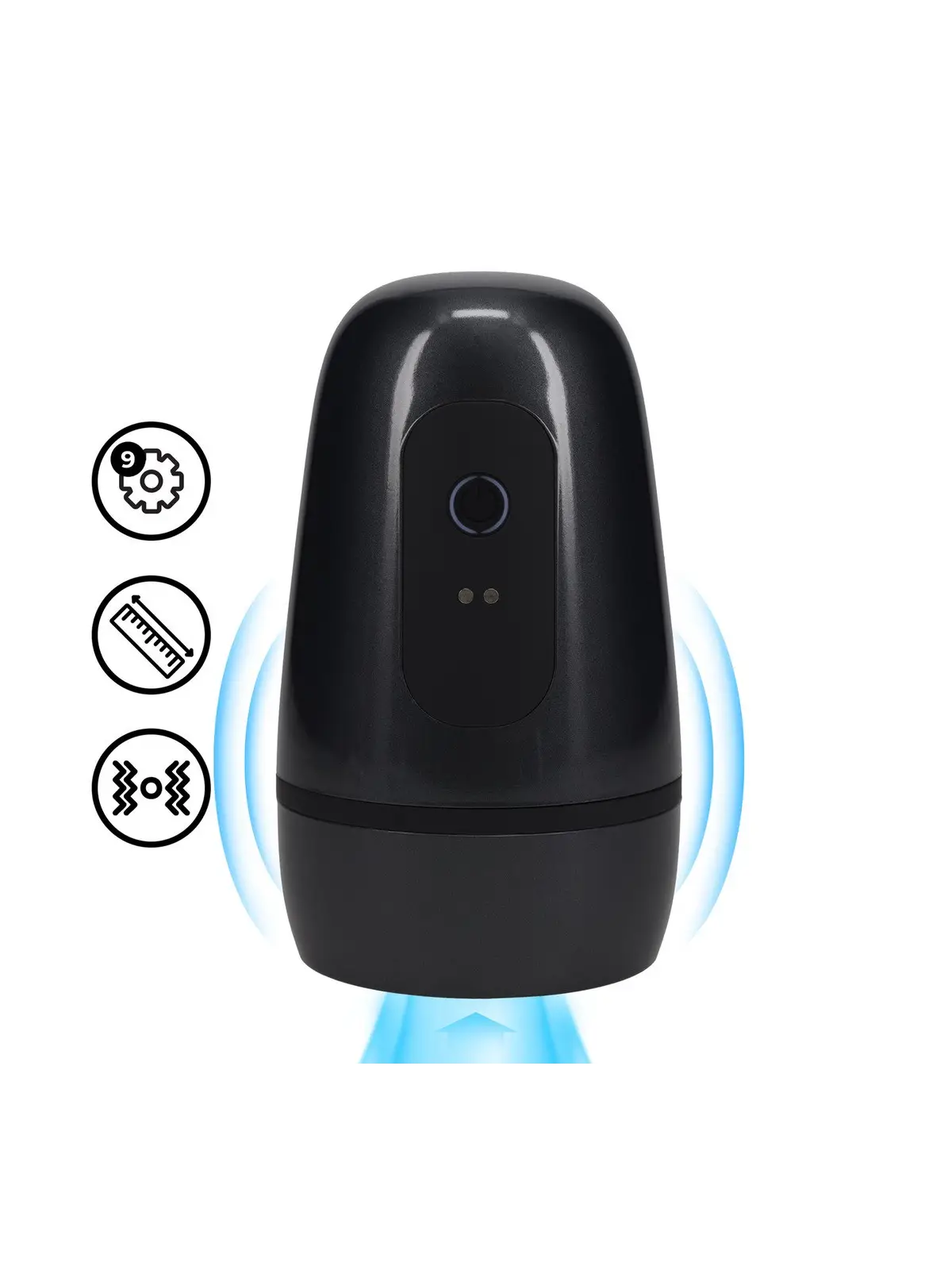 MASTURBADOR DE SUCÇÃO DE PRESSÃO NEGATIVA COM VIBRAÇÃO PULSAR GUN METAL PUMPED