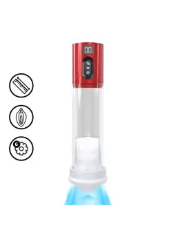 BOMBA MASTURBADORA COM SUCÇÃO MAXLIFT METALLIC RED PUMPED