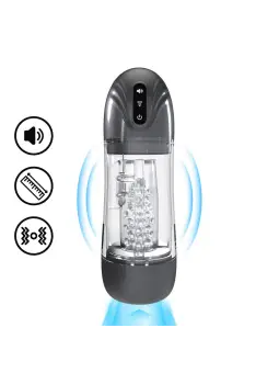 BOMBA DE MASTURBAÇÃO COM SUCÇÃO E VIBRAÇÃO SONICPULL MULTIMEDIA ENHANCED GUN METAL PUMPED