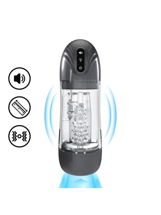 BOMBA DE MASTURBAÇÃO COM SUCÇÃO E VIBRAÇÃO SONICPULL MULTIMEDIA ENHANCED GUN METAL PUMPED