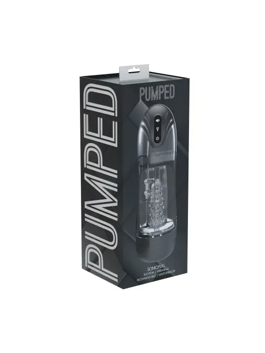 BOMBA DE MASTURBAÇÃO COM SUCÇÃO E VIBRAÇÃO SONICPULL MULTIMEDIA ENHANCED GUN METAL PUMPED