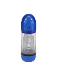 BOMBA DE MASTURBAÇÃO COM SUCÇÃO E VIBRAÇÃO SONICPULL MULTIMEDIA ENHANCED METALLIC BLUE PUMPED
