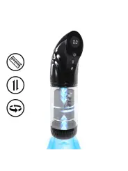 MASTURBADOR VIBRATÓRIO COM SUCÇÃO E IMPULSO STROKEMATE PRETO PUMPED