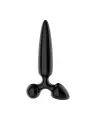 DILDO DE VIDRO COM PLUG TRIPLE CRYSTAL 1 PRETO SATISFYER