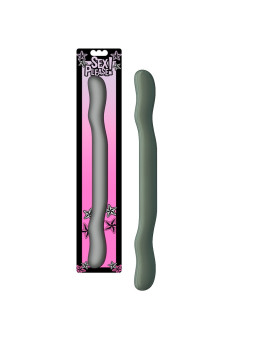 DILDO DUPLO SEX PLEASE! 18" CINZENTO