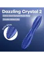 DILDO DE VIDRO DAZZLING CRYSTAL 2 AZUL SATISFYER