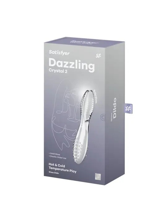 DILDO DE VIDRO DAZZLING CRYSTAL 2 TRANSPARENTE SATISFYER