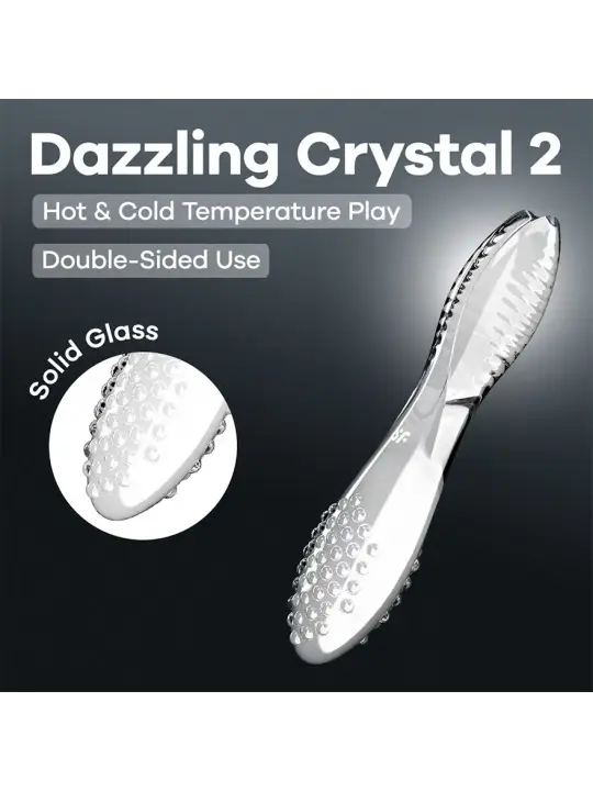 DILDO DE VIDRO DAZZLING CRYSTAL 2 TRANSPARENTE SATISFYER