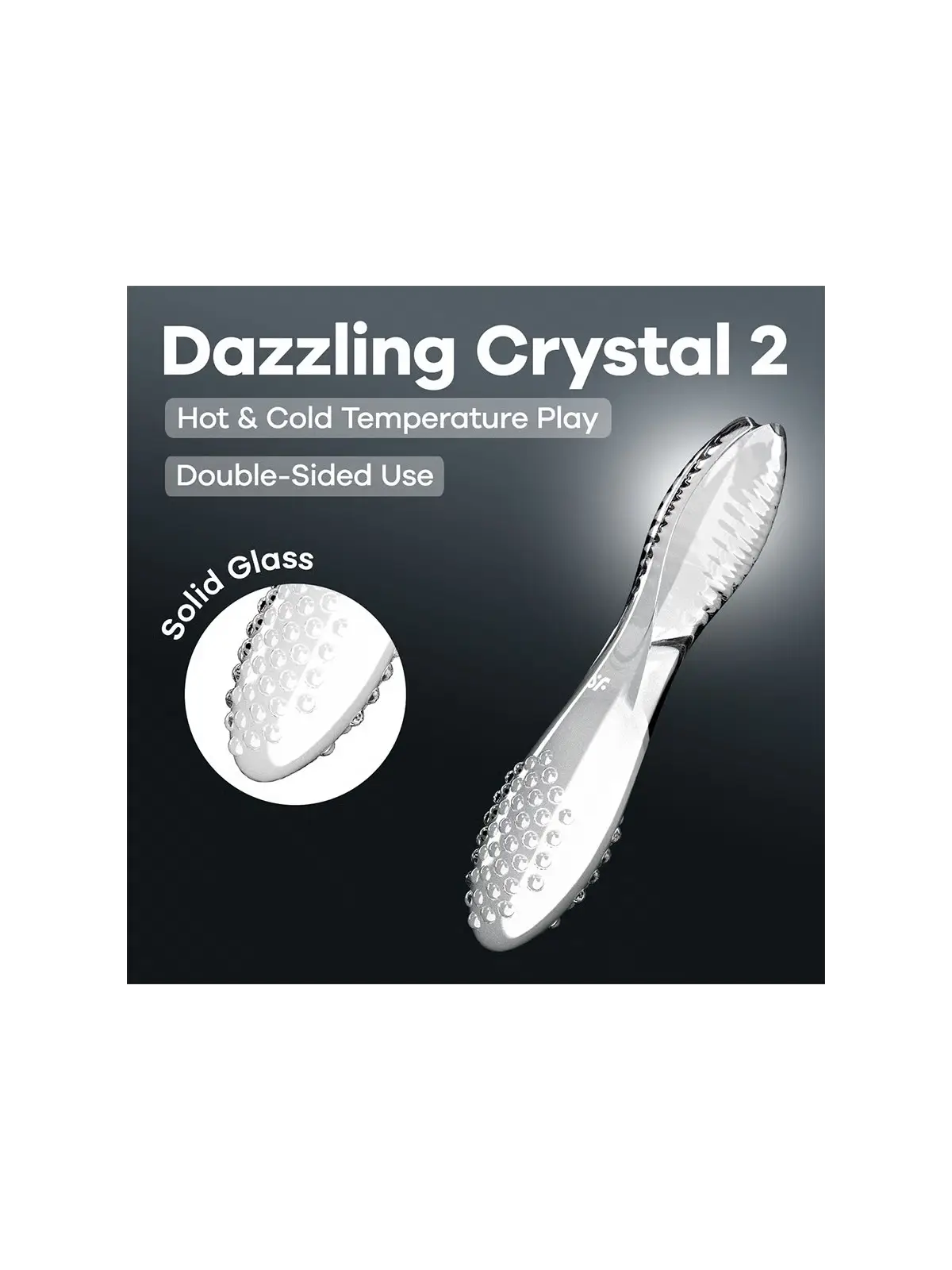 DILDO DE VIDRO DAZZLING CRYSTAL 2 TRANSPARENTE SATISFYER