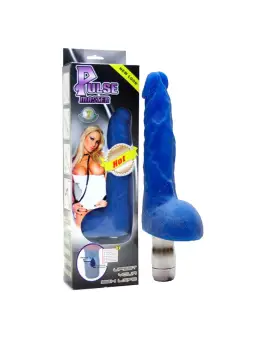 VIBRADOR PULSE MASTER COM LUZ REALISTA AZUL