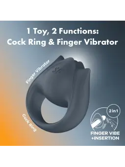 ANEL PARA O PÉNIS COM VIBRAÇÃO PERFECT PAIR 2 SATISFYER