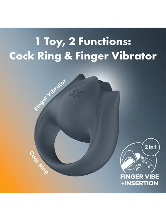 ANEL PARA O PÉNIS COM VIBRAÇÃO PERFECT PAIR 2 SATISFYER