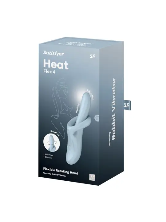 VIBRADOR HEAT FLEX 4 AZUL SATISFYER
