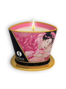 VELA DE MASSAGEM SHUNGA APHRODISIA PÉTALAS DE ROSA 170ML