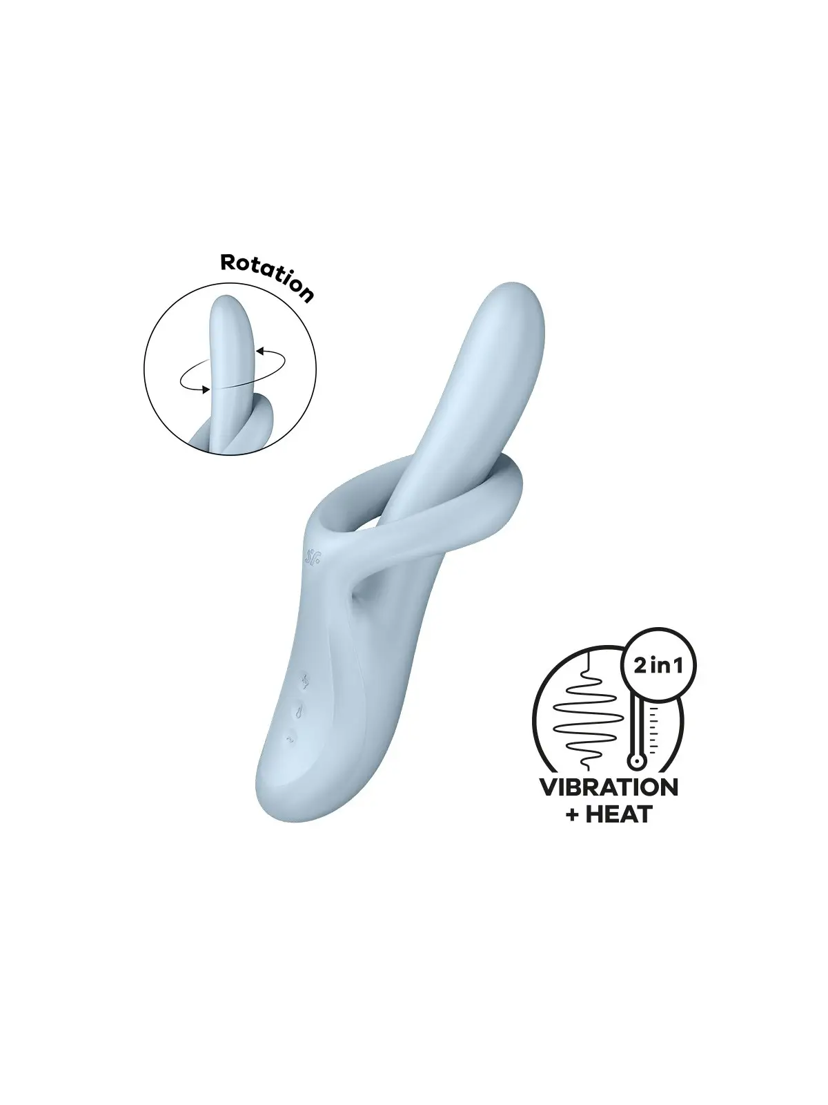 VIBRADOR HEAT FLEX 4 AZUL SATISFYER