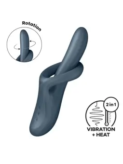 VIBRADOR HEAT FLEX 4 CINZA SATISFYER
