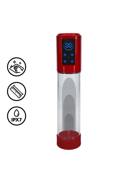 BOMBA PARA O PÉNIS AUTOMÁTICA MEGALIFT METALLIC RED PUMPED