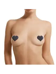 CONJUNTO DE 3 TAPA MAMILOS CROSS STAR HEART PRETOS LE DÉSIR 