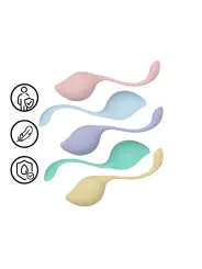 CONJUNTO DE 5 BOLAS VAGINAIS PELVIC STEM KEGEL KIT MULTICOLOR LOVELINE 