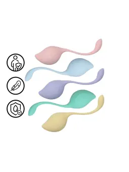 CONJUNTO DE 5 BOLAS VAGINAIS PELVIC STEM KEGEL KIT MULTICOLOR LOVELINE 
