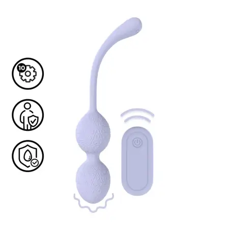 BOLAS VAGINAIS BEAD KEGEL COM VIBRAÇÃO E COMANDO LAVENDER LOVELINE 