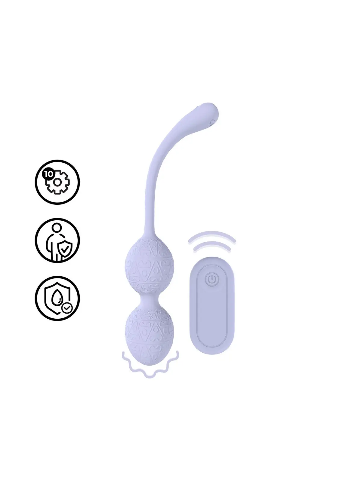 BOLAS VAGINAIS BEAD KEGEL COM VIBRAÇÃO E COMANDO LAVENDER LOVELINE 