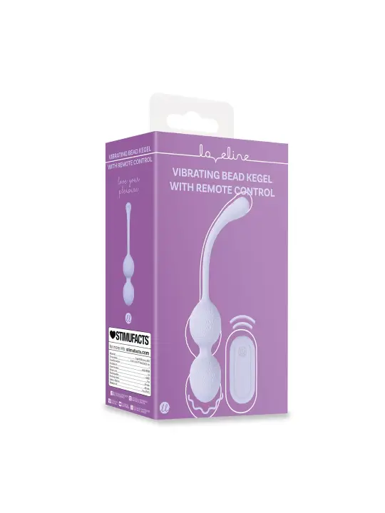 BOLAS VAGINAIS BEAD KEGEL COM VIBRAÇÃO E COMANDO LAVENDER LOVELINE 