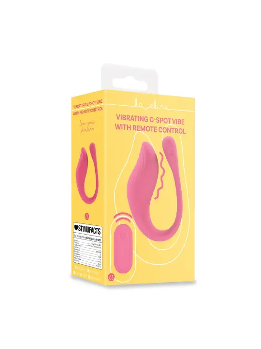 OVO VIBRATÓRIO COM COMANDO G-SPOT VIBE ROSA LOVELINE 
