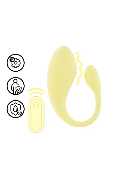 OVO VIBRATÓRIO COM COMANDO G-SPOT VIBE AMARELO LOVELINE