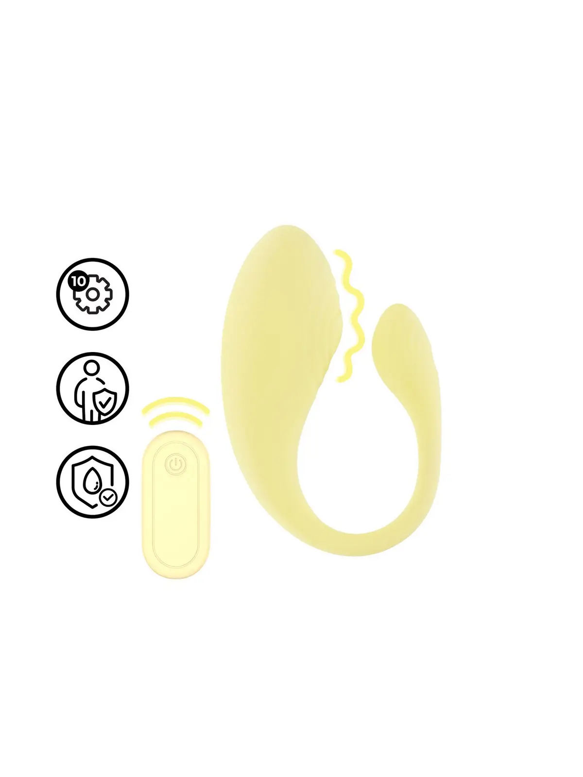 OVO VIBRATÓRIO COM COMANDO G-SPOT VIBE AMARELO LOVELINE