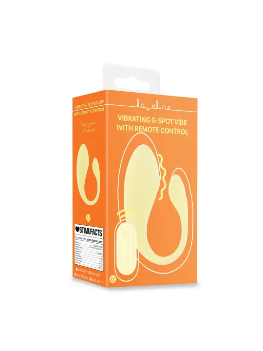 OVO VIBRATÓRIO COM COMANDO G-SPOT VIBE AMARELO LOVELINE