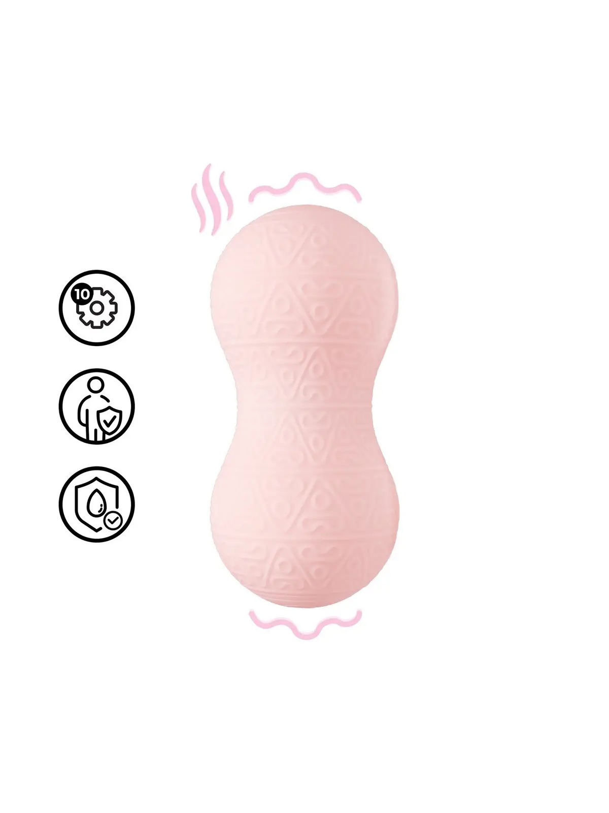 MASSAJADOR COM VIBRAÇÃO E FUNÇÃO DE AQUECIMENTO ROSA LOVELINE 