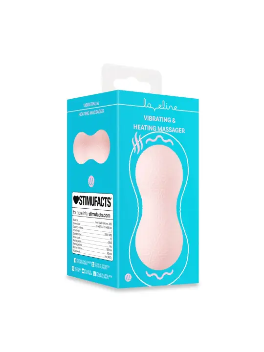 MASSAJADOR COM VIBRAÇÃO E FUNÇÃO DE AQUECIMENTO ROSA LOVELINE 