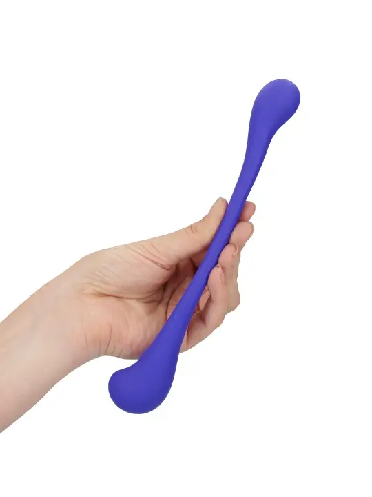 VIBRADOR FLEXÍVEL COM COMANDO DUAL-ENDED BENDABLE ROXO LOVELINE 
