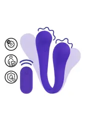 VIBRADOR FLEXÍVEL COM COMANDO DUAL-ENDED BENDABLE ROXO LOVELINE 