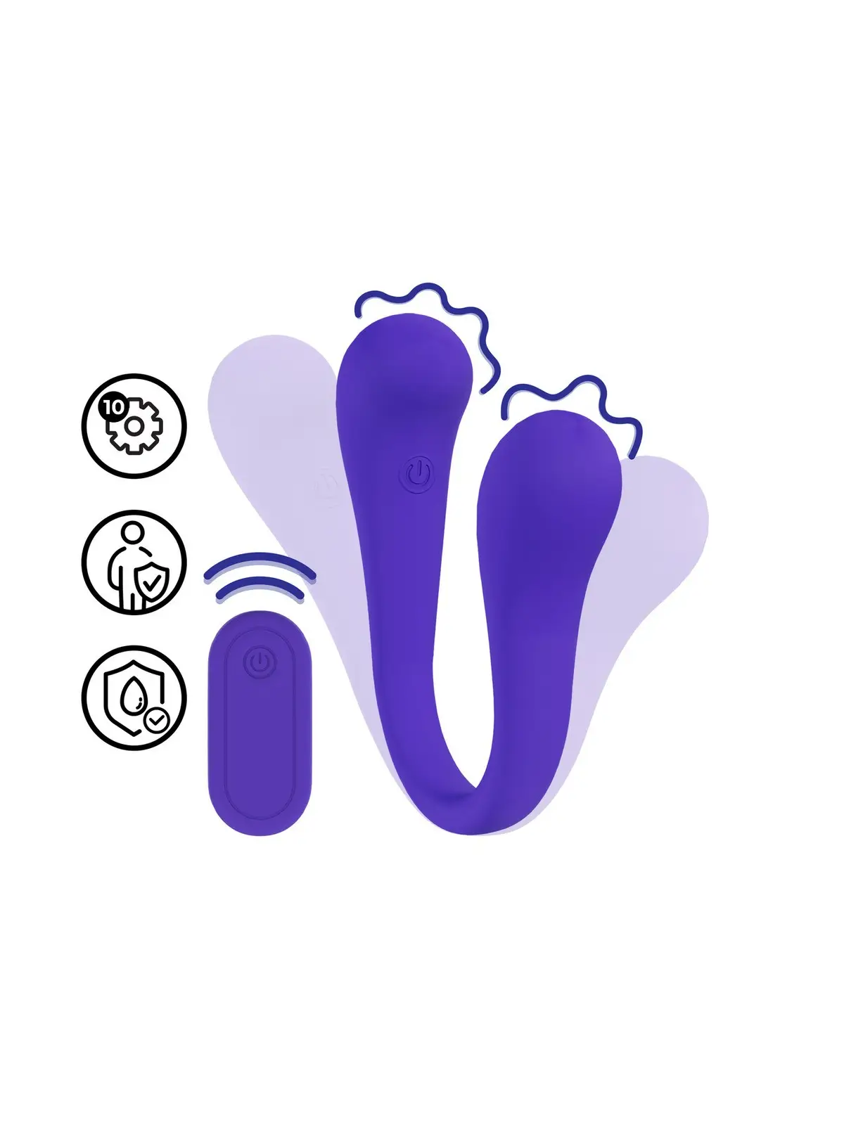 VIBRADOR FLEXÍVEL COM COMANDO DUAL-ENDED BENDABLE ROXO LOVELINE 