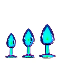 CONJUNTO DE 3 PLUGS ANAIS EM METAL VENICE COLLECTION IRIDESCENT OUCH! 