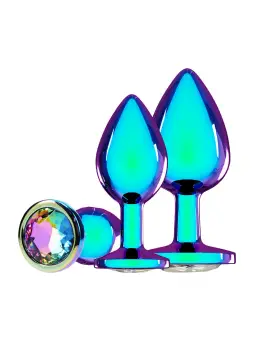 CONJUNTO DE 3 PLUGS ANAIS EM METAL VENICE COLLECTION IRIDESCENT OUCH! 