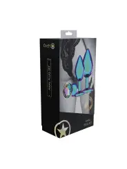 CONJUNTO DE 3 PLUGS ANAIS EM METAL VENICE COLLECTION IRIDESCENT OUCH! 