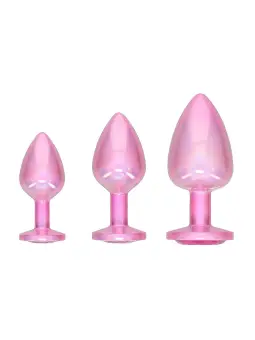 CONJUNTO DE 3 PLUGS ANAIS EM METAL PARIS COLLECTION ROSA OUCH! 