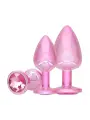 CONJUNTO DE 3 PLUGS ANAIS EM METAL PARIS COLLECTION ROSA OUCH! 