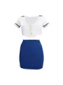 FANTASIA DE HOSPEDEIRA AZUL/BRANCO S-LINE 