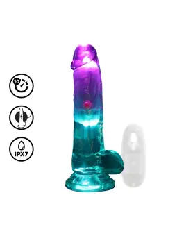 VIBRADOR COM LED E COMANDO LED VIBRATING STRAIGHT COCK WITH BALLS 6 /15 CM REALROCK