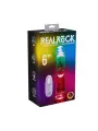 VIBRADOR COM LED E COMANDO LED VIBRATING STRAIGHT COCK 6 / 15 CM REALROCK