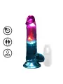 VIBRADOR COM LED E COMANDO LED VIBRATING STRAIGHT COCK WITH BALLS 7 /18 CM REALROCK