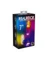 VIBRADOR COM LED E COMANDO LED VIBRATING STRAIGHT COCK WITH BALLS 7 /18 CM REALROCK