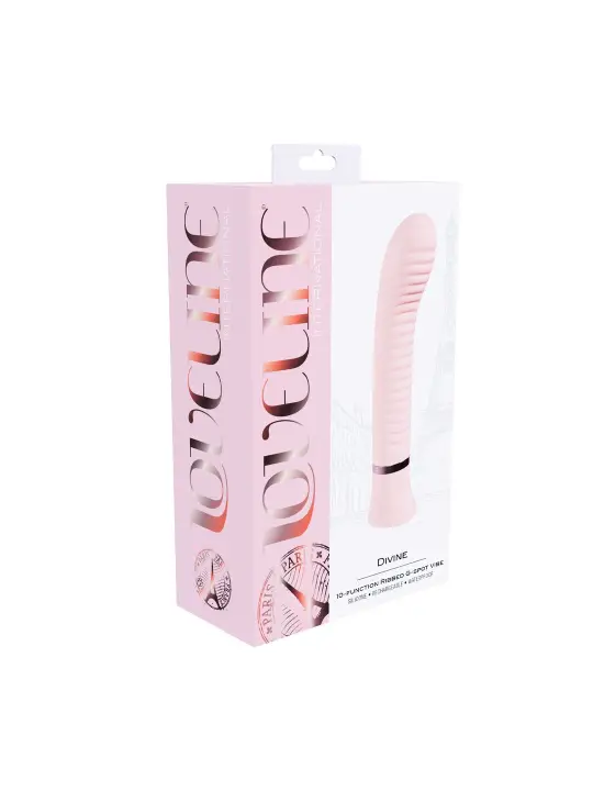 VIBRADOR PARA PONTO G DIVINE RIBBED ROSA LOVELINE