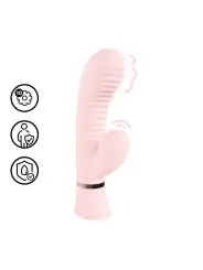 VIBRADOR MYSTIQUE RIBBED RABBIT ROSA LOVELINE
