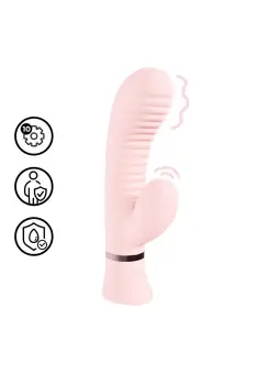 VIBRADOR MYSTIQUE RIBBED RABBIT ROSA LOVELINE