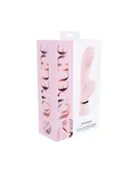 VIBRADOR MYSTIQUE RIBBED RABBIT ROSA LOVELINE